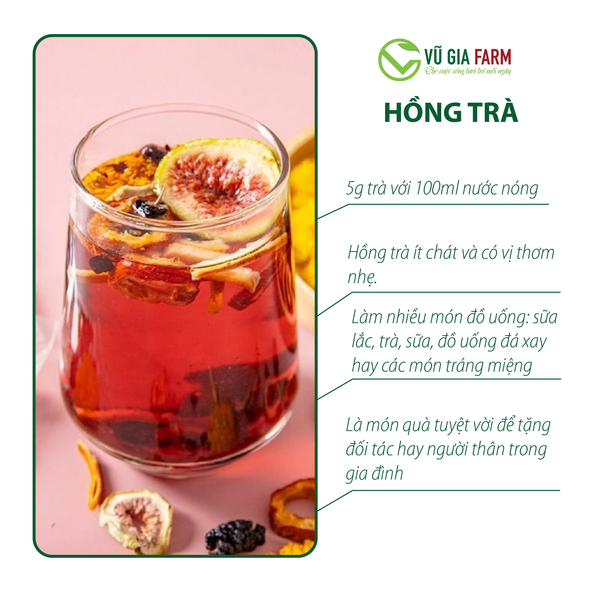 Hồng Trà ( Trà Đen) Nguyên Chất Vũ Gia (100g/ túi) - Ảnh 3