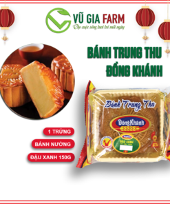 [BÁNH TRUNG THU] Bánh Nướng Trung Thu Đồng Khánh Đậu Xanh 1 Trứng (150g) Chính Hiệu Bông Lúa Vàng