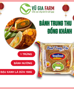 [BÁNH TRUNG THU] Bánh Nướng Trung Thu Đồng Khánh Đậu Xanh Lá Dứa 1 Trứng (150g) Chính Hiệu Bông Lúa Vàng