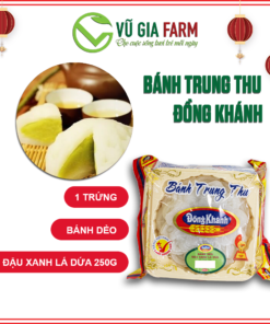 [BÁNH TRUNG THU] Bánh Dẻo Trung Thu Đồng Khánh Đậu Xanh Lá Dứa 1 Trứng (250G) Chính Hiệu Bông Lúa Vàng