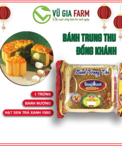 [BÁNH TRUNG THU] Bánh Nướng Trung Thu Đồng Khánh Hạt Sen Trà Xanh Matcha 1 Trứng (150g) Chính Hiệu Bông Lúa Vàng