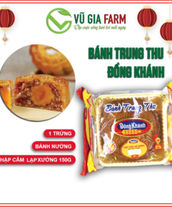 [BÁNH TRUNG THU] Bánh Nướng Trung Thu Đồng Khánh Thập Cẩm Lạp Xưởng 1 Trứng (150g) Chính Hiệu Bông Lúa Vàng